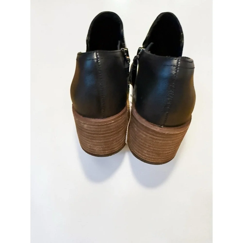 Hush Puppies Women's‎ Ailee Black Ankle Boots Size 8.5 Leather New Without Box